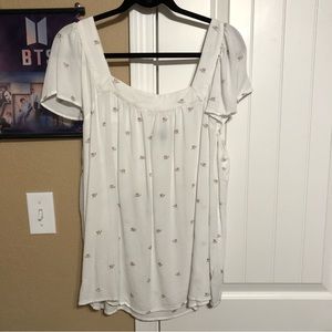 Torrid Floral Embroidered Top